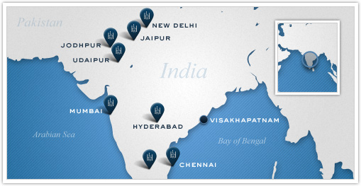 Leading Hotels of the World_India Map